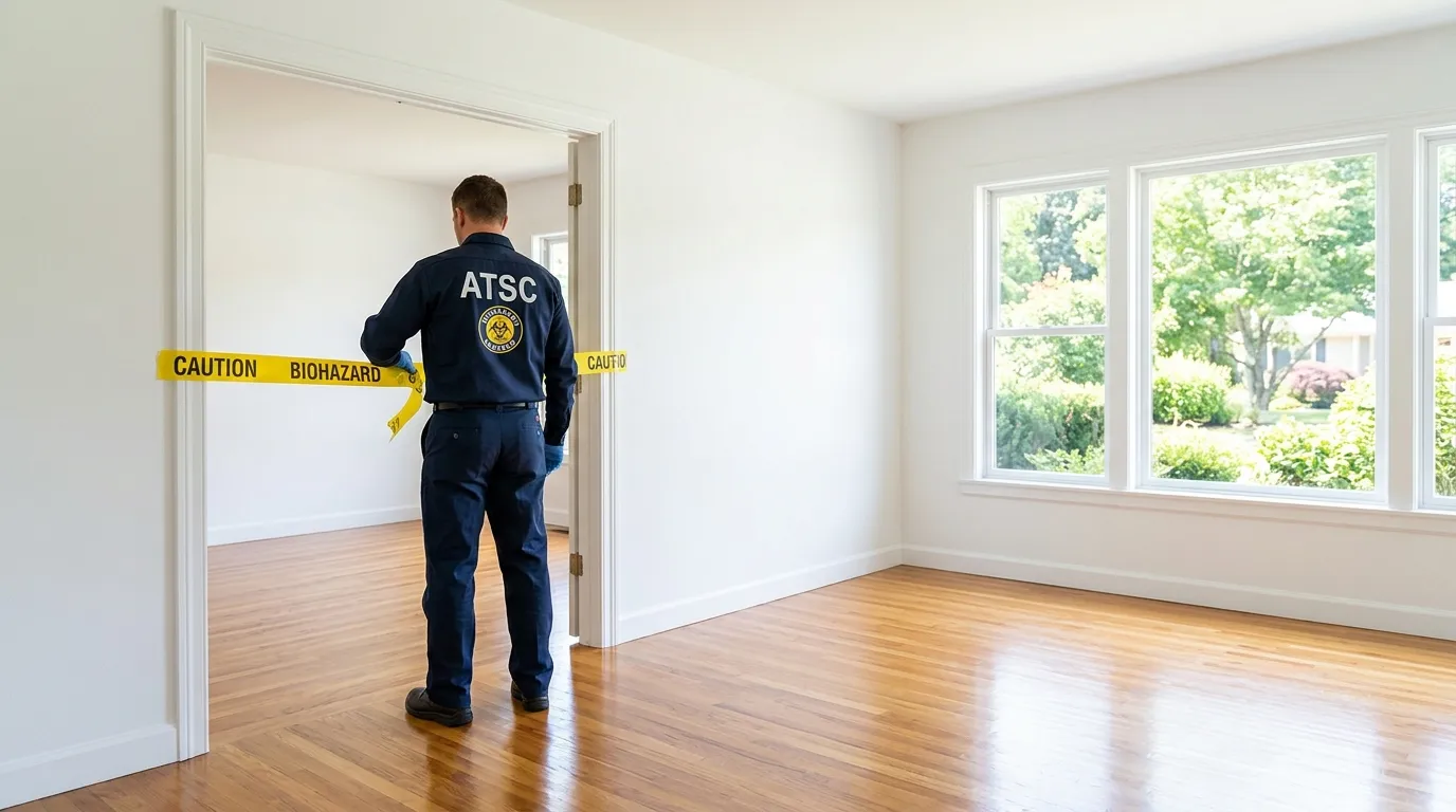 Certified biohazard cleanup crew performing Crime Scene Cleanup in Ayden